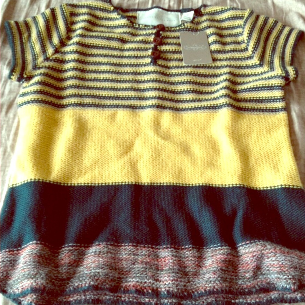 Anthropologie short sleeve sweater top